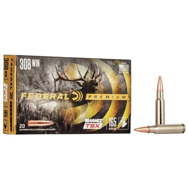 Federal Barnes TSX HP Rifle Ammunition 308 Win 165gr 2650 fps 20/ct - Precision Shot Firearms