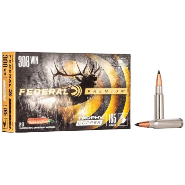 Federal Premium Trophy Copper Rifle Ammunition .308 Win 165 gr TC 2700 fps 20/ct - Precision Shot Firearms