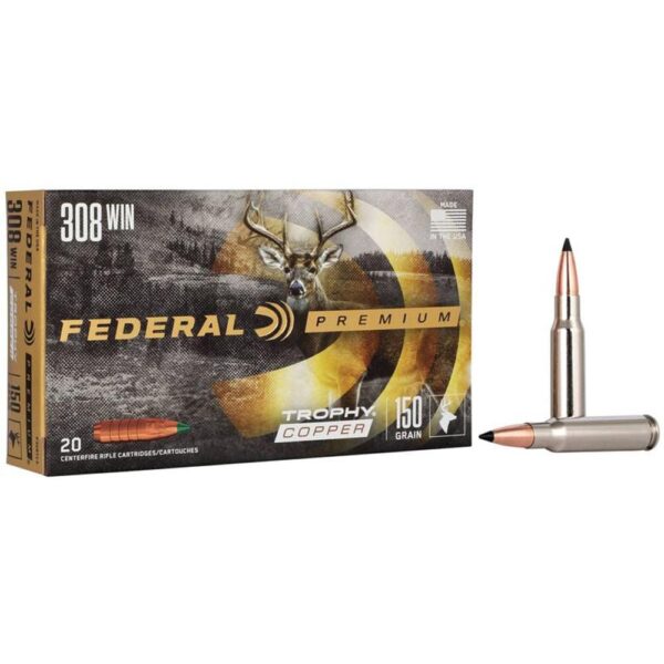 Federal Premium Trophy Copper Rifle Ammunition .308 Win 150 gr TC 2820 fps 20/ct - Precision Shot Firearms