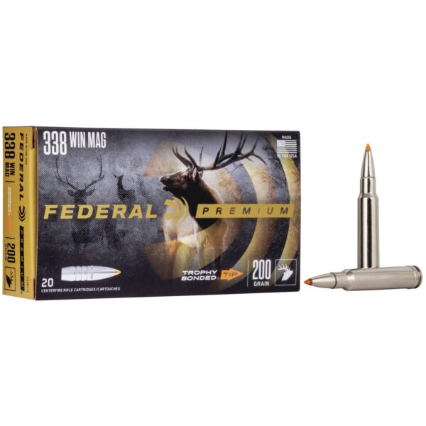Federal Premium Vital-Shok Rifle Ammunition .338 Win Mag 200 gr BT 2930 fps 20 - Precision Shot Firearms
