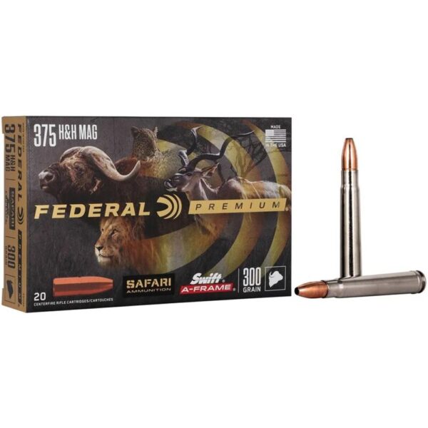Federal Premium Cape-Shok Rifle Ammunition .375 H&H 300 gr SAF 2450 fps - 20/ct - Precision Shot Firearms