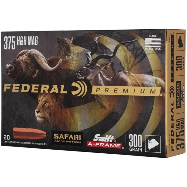 Federal Premium Cape-Shok Rifle Ammunition .375 H&H 300 gr SAF 2450 fps - 20/ct - Precision Shot Firearms