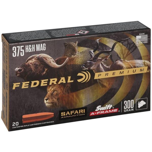Federal Premium Cape-Shok Rifle Ammunition .375 H&H 300 gr SAF 2450 fps - 20/ct - Precision Shot Firearms