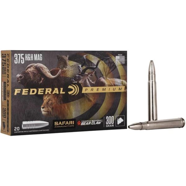 Federal Premium Cape-Shok Rifle Ammunition .375 H&H 300 gr TBBC 2400 fps - 20/ct - Precision Shot Firearms