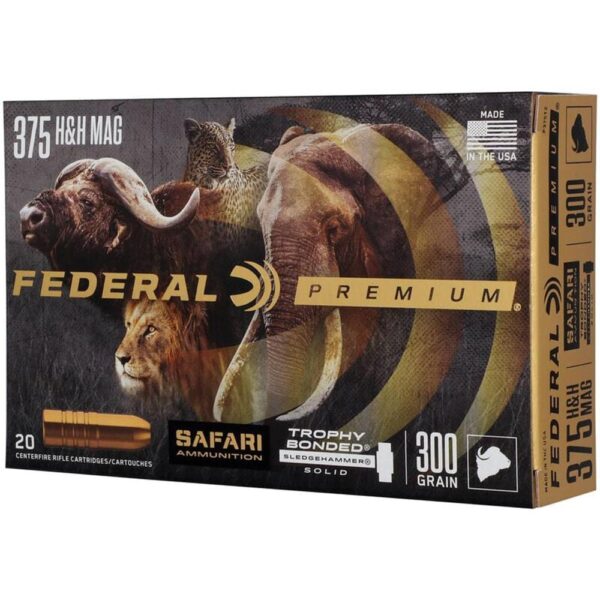 Federal Premium Cape-Shok Rifle Ammunition .375 H&H 300 gr TBSS 2440 fps - 20/ct - Precision Shot Firearms