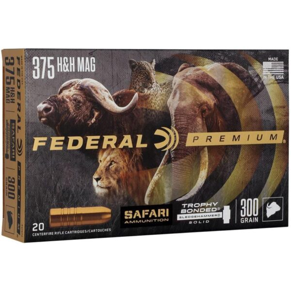 Federal Premium Cape-Shok Rifle Ammunition .375 H&H 300 gr TBSS 2440 fps - 20/ct - Precision Shot Firearms