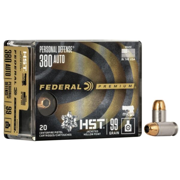 Federal Personal Defense Handgun Ammunition .380 ACP 99 gr HST 20/box - Precision Shot Firearms