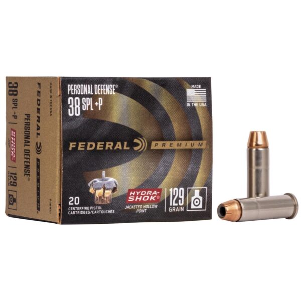 Federal Premuim Personal Defense Handgun Ammunition .38 Spl (+P) 129 gr JHP 950 fps 20/box - Precision Shot Firearms