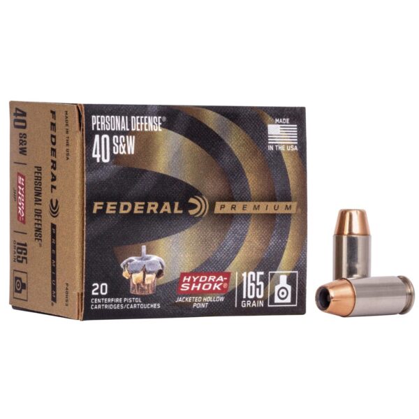 Federal Premuim Personal Defense Handgun Ammunition .40 S&W 165 gr JHP 980 fps 20/box - Precision Shot Firearms