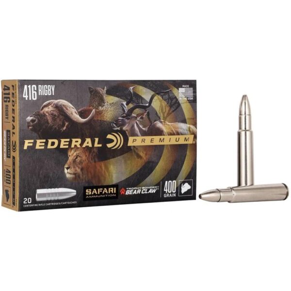 Federal Premium Cape-Shok Rifle Ammunition .416 Rigby 400 gr TBBC 2300 fps - 20/ct - Precision Shot Firearms