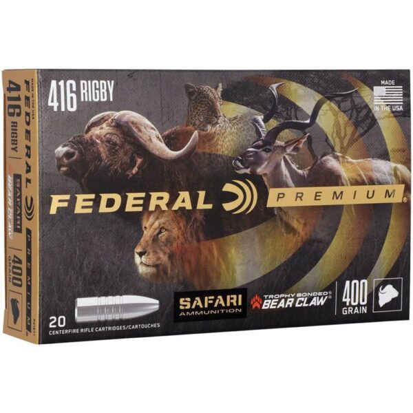Federal Premium Cape-Shok Rifle Ammunition .416 Rigby 400 gr TBBC 2300 fps - 20/ct - Precision Shot Firearms
