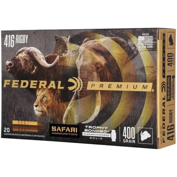 Federal Premium Cape-Shok Rifle Ammunition .416 Rigby 400 gr TBSS 2370 fps - 20/ct - Precision Shot Firearms