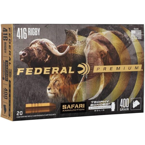 Federal Premium Cape-Shok Rifle Ammunition .416 Rigby 400 gr TBSS 2370 fps - 20/ct - Precision Shot Firearms