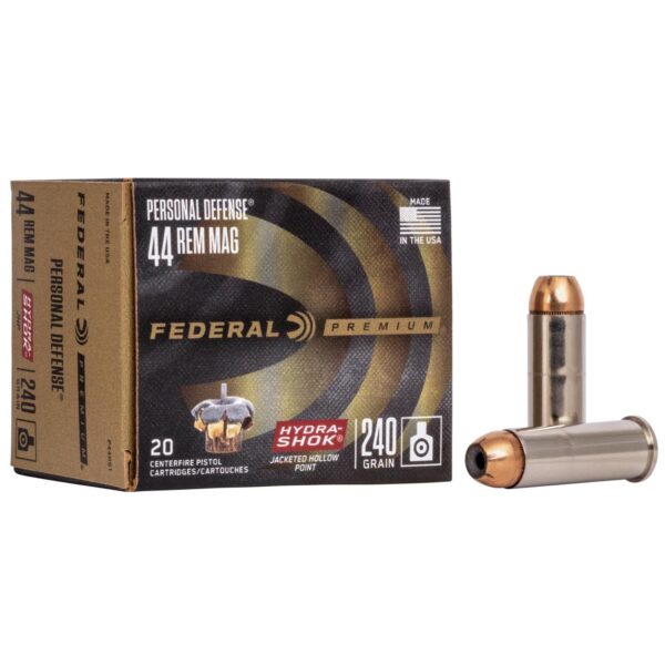 Federal Premuim Personal Defense Handgun Ammunition .44 Mag 240 gr JHP 1210 fps 20/box - Precision Shot Firearms