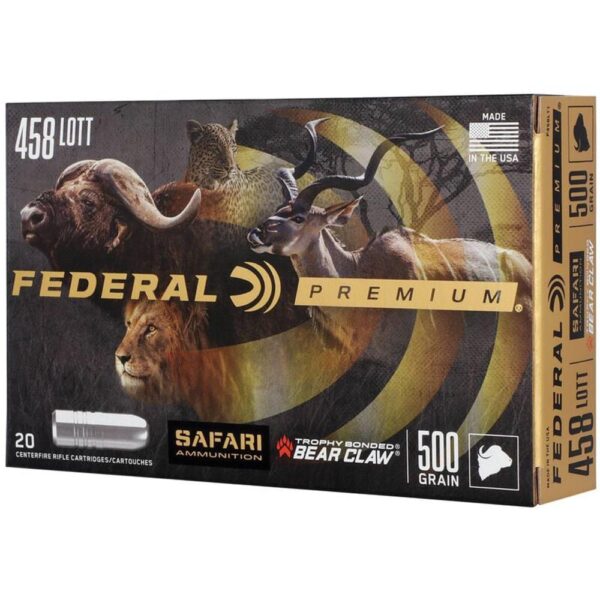 Federal Premium Cape-Shok Rifle Ammunition .458 Lott 500 gr TBBC 2300 fps - 20/ct - Precision Shot Firearms