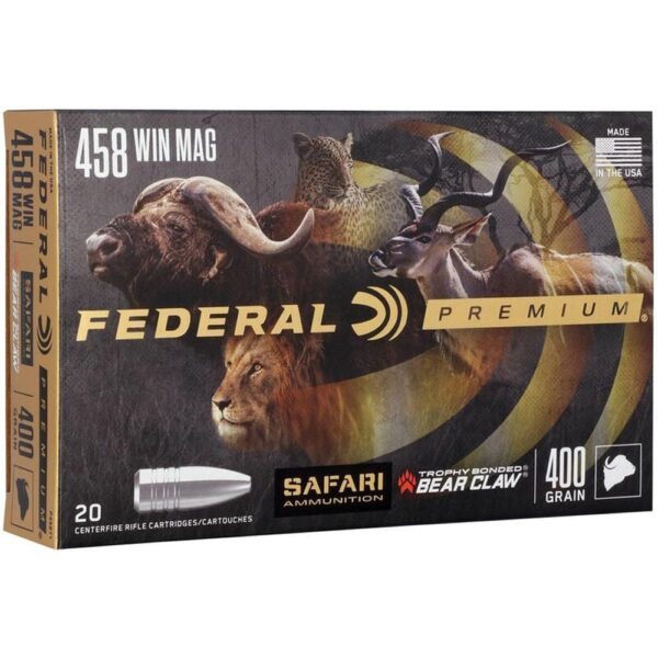 Federal Premium Cape-Shok Rifle Ammunition .458 Win Mag 400 gr TBBC 2250 fps - 20/ct - Precision Shot Firearms