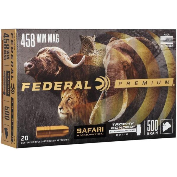 Federal Premium Cape-Shok Rifle Ammunition .458 Win Mag 500 gr TBSS 1950 fps - 20/ct - Precision Shot Firearms