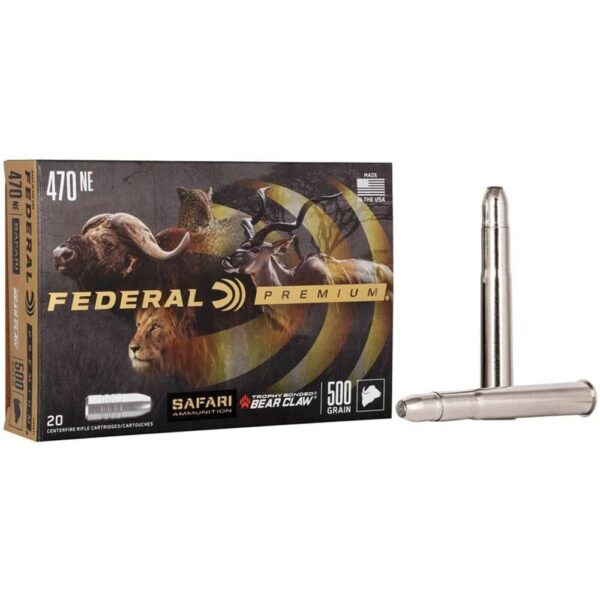 Federal Premium Cape-Shok Rifle Ammunition .470 Nitro 500 gr TBBC 2150 fps - 20/ct - Precision Shot Firearms