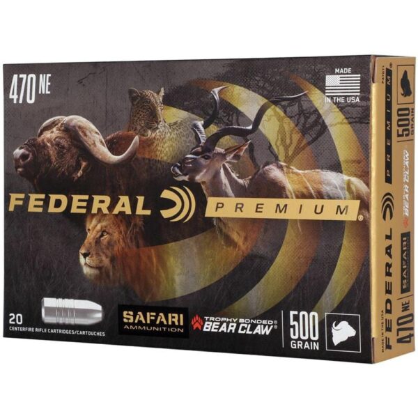 Federal Premium Cape-Shok Rifle Ammunition .470 Nitro 500 gr TBBC 2150 fps - 20/ct - Precision Shot Firearms