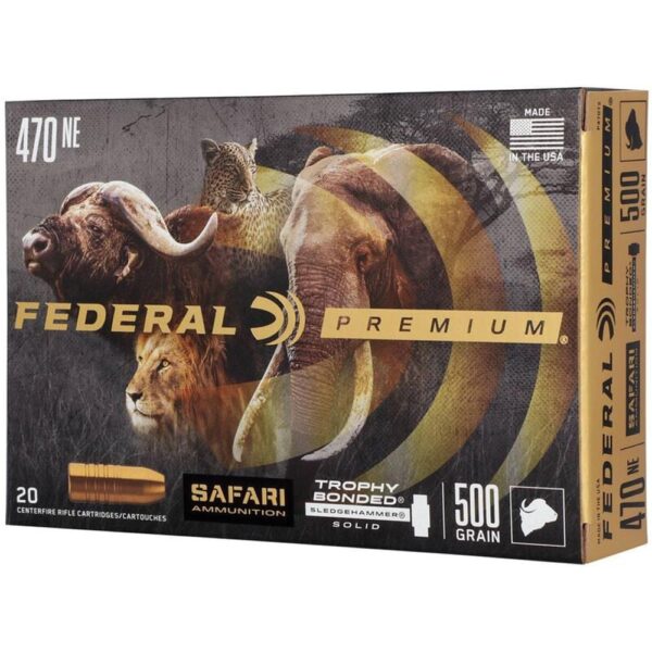 Federal Premium Cape-Shok Rifle Ammunition .470 Nitro 500 gr TBSS 2150 fps - 20/ct - Precision Shot Firearms