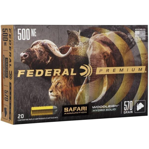 Federal Premium Cape-Shok .500 Nitro Express 3 570 gr Hydro Solid 2100 fps 20/ct - Precision Shot Firearms