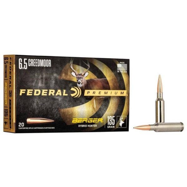 Federal Classic Hunter Berger Hybrid Rifle Ammunition 6.5 Creedmoor 135 gr BTHP 2775 fps 20/ct - Precision Shot Firearms