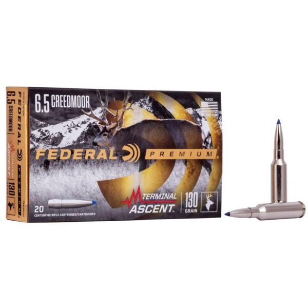 Federal Terminal Ascent Rifle Ammunition 6.5 Creedmoor 130 gr 2800 fps 20/ct - Precision Shot Firearms