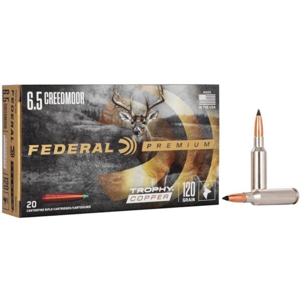 Federal Premium Trophy Copper Rifle Ammunition 6.5 Creedmoor 120gr TC 20/ct - Precision Shot Firearms