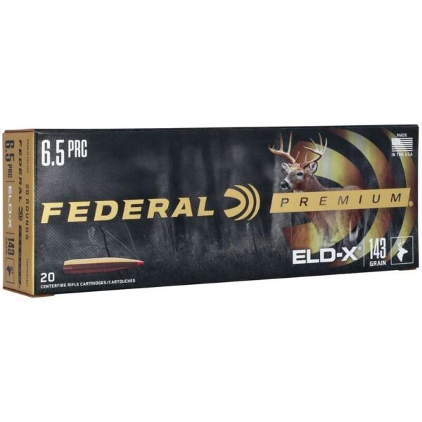 Federal Premium ELD-X Rifle Ammunition 6.5 PRC 143gr PT 2900 fps 20/ct - Precision Shot Firearms