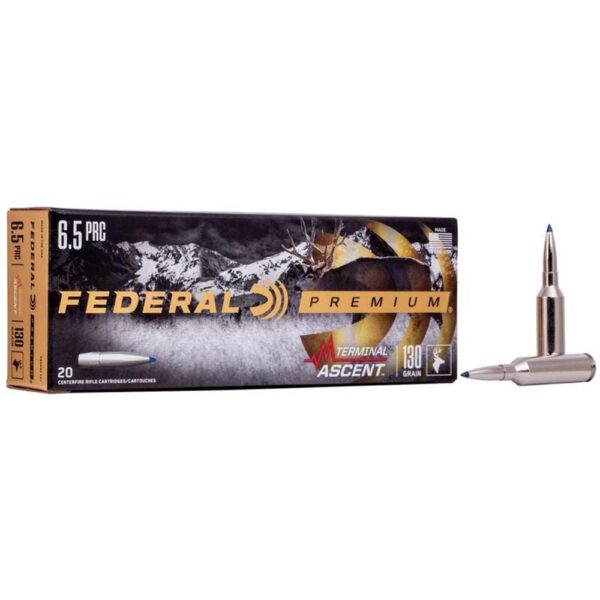 Federal Terminal Ascent Rifle Ammunition 6.5 PRC 130 gr 3000 fps 20/ct - Precision Shot Firearms