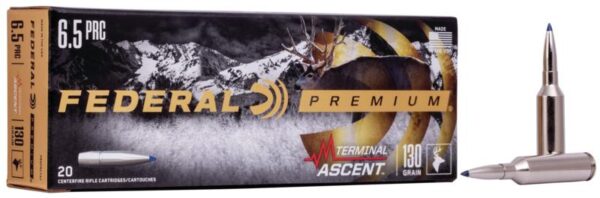 Federal Terminal Ascent Rifle Ammuntion 6.5 PRC 130 gr 3000 fps 20/ct - Precision Shot Firearms