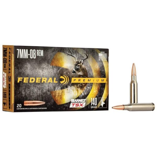 Federal Barnes TSX Rifle Ammunition 7mm-08 Rem 140gr HP 2820 fps 20/ct - Precision Shot Firearms