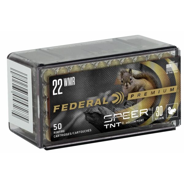 Federal Varmint & Predator Speer TNT Rimfire Ammunition .22 WMR 30 gr JHP 50/box - Precision Shot Firearms