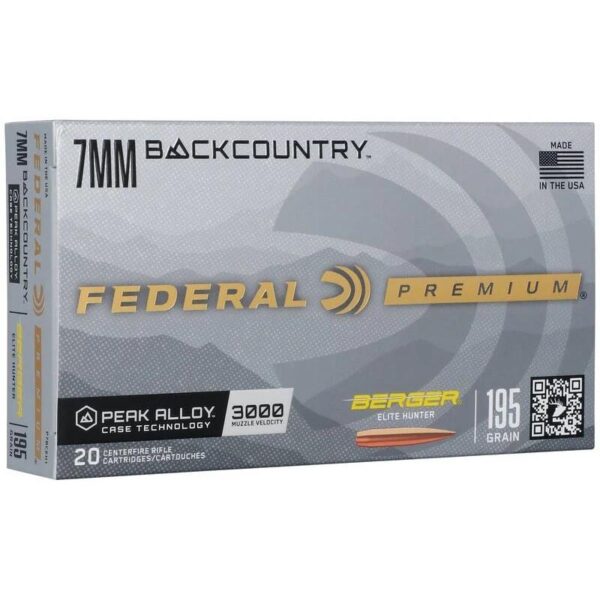 Federal Berger Elite Hunter Rifle Ammunition 7mm Backcountry 195gr HPBT 3000 fps 20/ct - Precision Shot Firearms