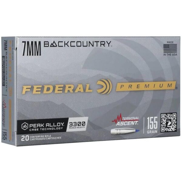 Federal Terminal Ascent Rifle Ammunition 7mm Backcountry 155gr PT 3300 fps 20/ct - Precision Shot Firearms