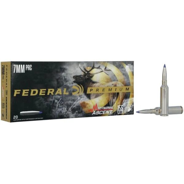 Federal Terminal Ascent Rifle Ammunition 7mm PRC 155 gr 3100 fps 20/ct - Precision Shot Firearms