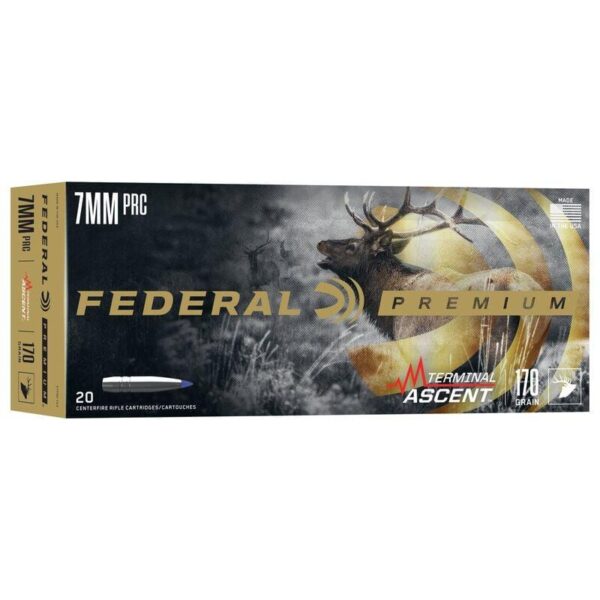 Federal Terminal Ascent Rifle Ammunition 7mm PRC 170gr 2950 fps 20/ct - Precision Shot Firearms