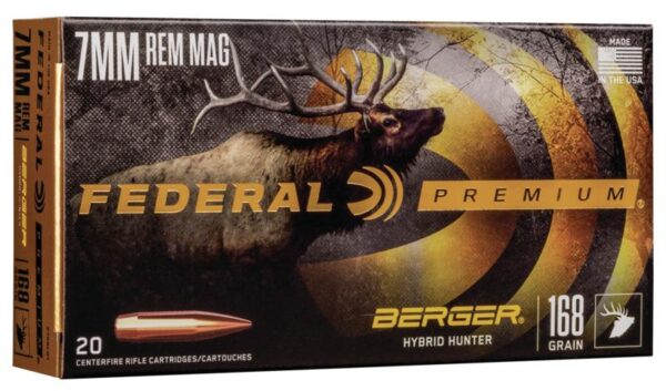 Federal Classic Hunter Berger Hybrid Rifle Ammunition 7mm Rem Mag 168 gr 2870 fps 20/ct - Precision Shot Firearms