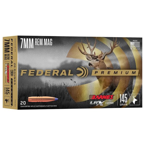 Federal Barnes LRX Rifle Ammunition 7mm Rem Mag 145gr PT 20/ct - Precision Shot Firearms