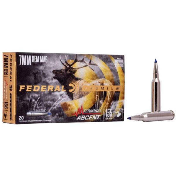 Federal Terminal Ascent Rifle Ammunition 7mm Rem Mag 155 gr 3000 fps 20/ct - Precision Shot Firearms