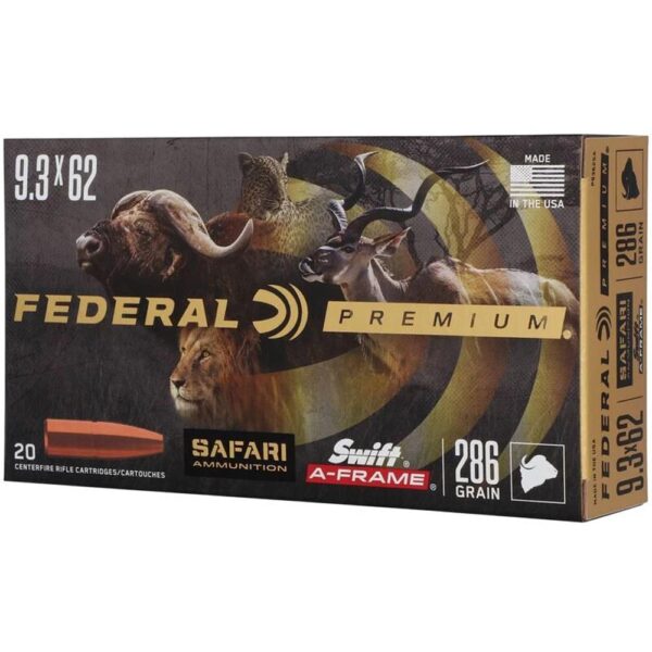 Federal Premium Cape-Shok Rifle Ammunition 9.3x62mm 286 gr SAF 2360 fps - 20/ct - Precision Shot Firearms