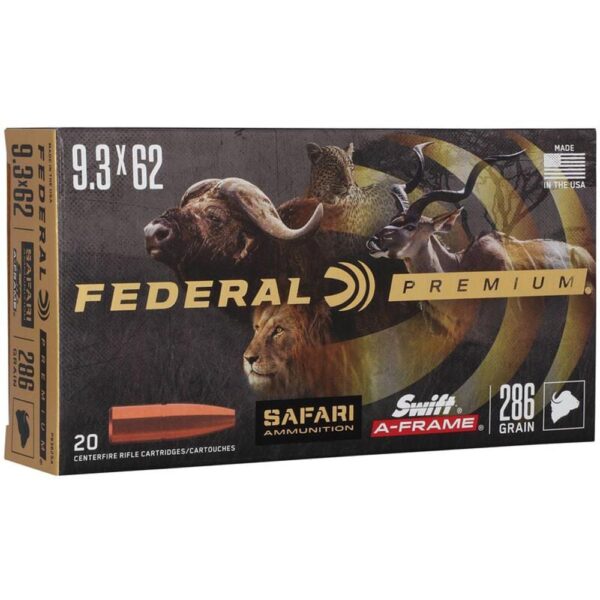 Federal Premium Cape-Shok Rifle Ammunition 9.3x62mm 286 gr SAF 2360 fps - 20/ct - Precision Shot Firearms