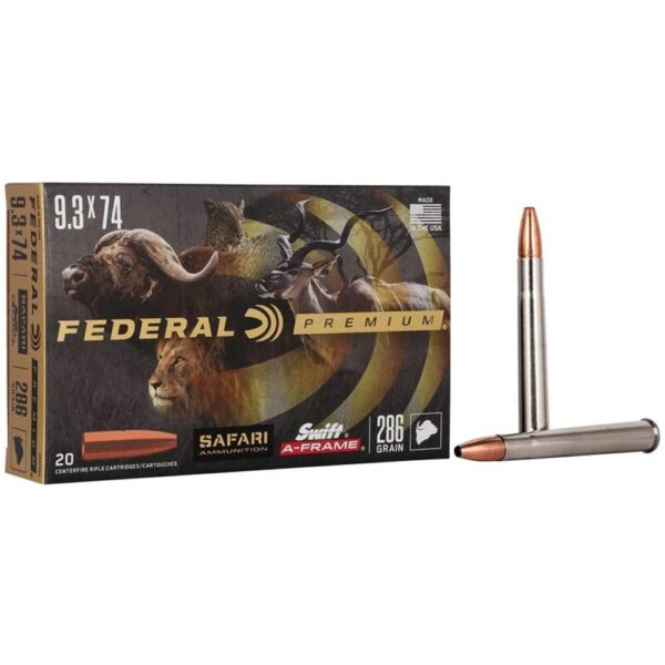 Federal Premium Cape-Shok Rifle Ammunition 9.3x74R 286 gr SAF 2360 fps 20/box 9.3x74R 286 gr SAF 2360 fps - 20/box - Precision Shot Firearms
