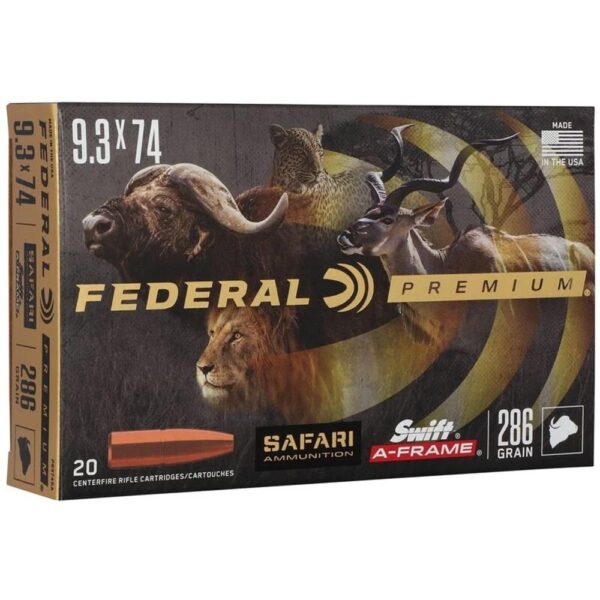 Federal Premium Cape-Shok Rifle Ammunition 9.3x74R 286 gr SAF 2360 fps 20/box 9.3x74R 286 gr SAF 2360 fps - 20/box - Precision Shot Firearms