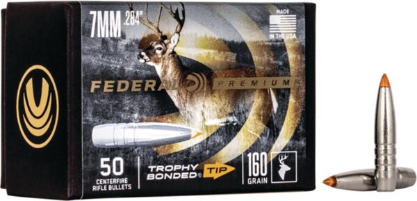 FEDERAL .284 CALIBER 160GR TROPHY BONDED TIP CB BULLET 50RD - Precision Shot Firearms