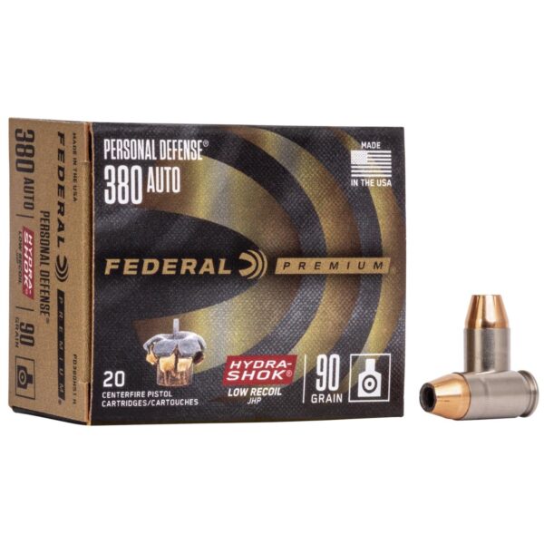 Federal Premuim Personal Defense Handgun Ammunition .380 ACP 90 gr JHP 1000 fps 20/box - Precision Shot Firearms