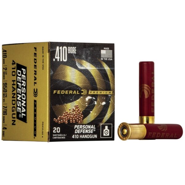 Federal Premium Personal Defense 410 Handgun Shotshell Ammunition - Judge .410 ga 2 1/2" 7/16 oz #4 950 fps - 20/box - Precision Shot Firearms