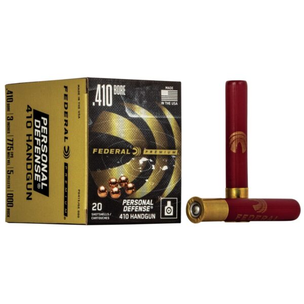 Federal Premium Personal Defense 410 Handgun Shotshells 410 ga 3" 5 plts #000 775 fps 20/ct - Precision Shot Firearms