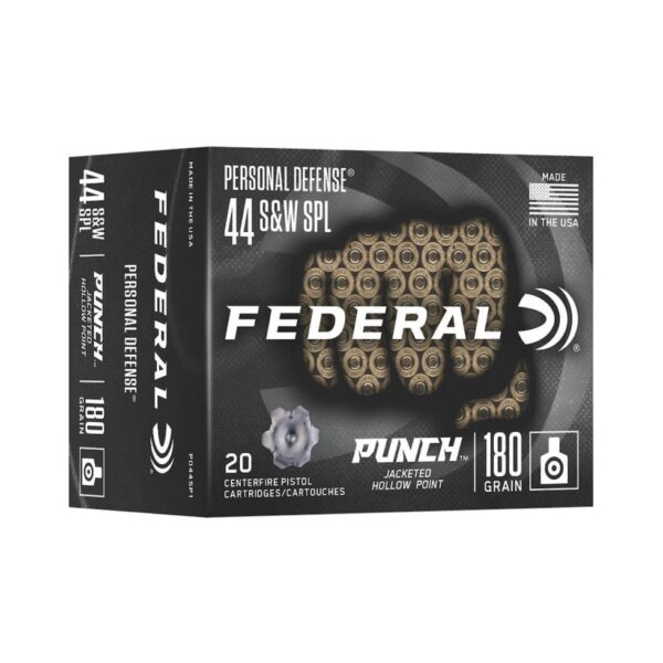 Federal Punch Handgun Ammunition .44 S&W 180 gr JHP 20/ct - Precision Shot Firearms