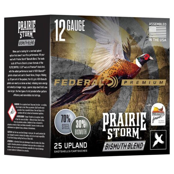 Federal Prairie Storm Bismuth Blend Shotshells 12ga 2-3/4" 1-1/8oz 1450 fps #4&5 25/ct - Precision Shot Firearms